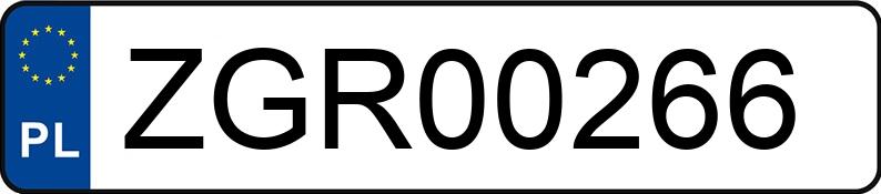 Numer rejestracyjny ZGR 00266 posiada SUZUKI SX4 - ZGR00266 Numer rejestracyjny ZGR 00266 posiada SUZUKI SX4 - ZGR00266