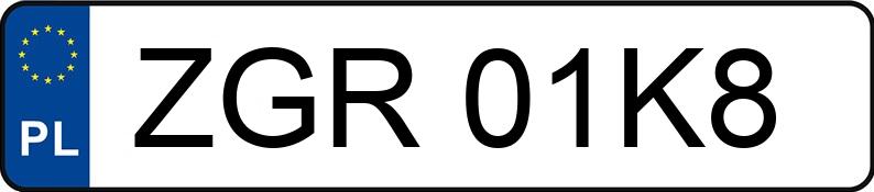 Numer rejestracyjny ZGR 01K8 posiada VOLKSWAGEN Passat GP 1.9 TDI MR`00 E3 Trendline - ZGR01K8