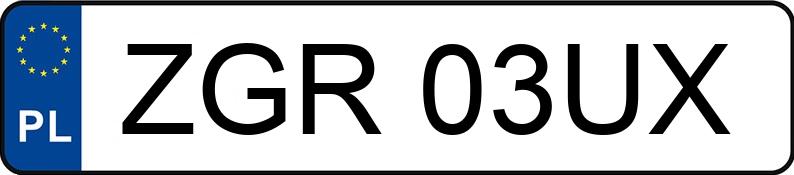 Numer rejestracyjny ZGR 03UX posiada OPEL MERIVA - ZGR03UX Numer rejestracyjny ZGR 03UX posiada OPEL MERIVA - ZGR03UX