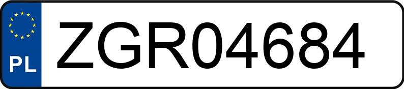 Numer rejestracyjny ZGR 04684 posiada VOLKSWAGEN TOURAN - ZGR04684