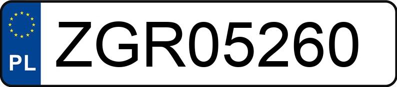 Numer rejestracyjny ZGR 05260 posiada MERCEDES-BENZ ML 350 - ZGR05260