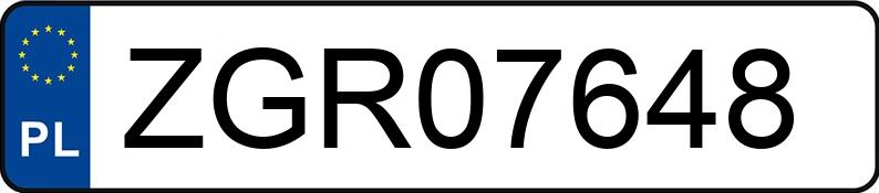 Numer rejestracyjny ZGR 07648 posiada AUDI A3 - ZGR07648