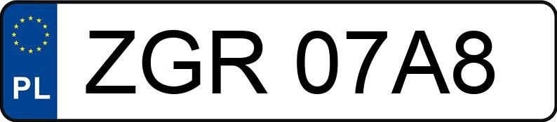 Numer rejestracyjny ZGR 07A8 posiada AUDI A6 - ZGR07A8