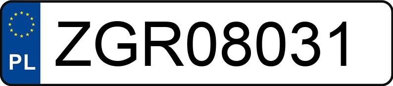 Numer rejestracyjny ZGR 08031 posiada DACIA SANDERO - ZGR08031 Numer rejestracyjny ZGR 08031 posiada DACIA SANDERO - ZGR08031