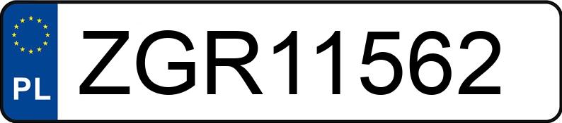 Numer rejestracyjny ZGR 11562 posiada VOLKSWAGEN Transporter T5 GP TDi MR`10 E5 3.0t Mixt - ZGR11562