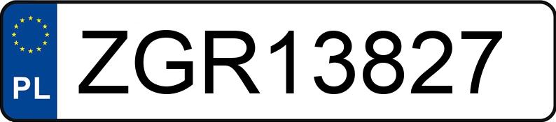 Numer rejestracyjny ZGR 13827 posiada VOLKSWAGEN TOUAREG - ZGR13827