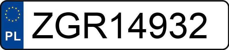 Numer rejestracyjny ZGR 14932 posiada BMW 535i MR`10 E6 F10 535i MR`10 E6 F10 - ZGR14932