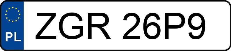 Numer rejestracyjny ZGR 26P9 posiada FORD FIESTA - ZGR26P9 Numer rejestracyjny ZGR 26P9 posiada FORD FIESTA - ZGR26P9