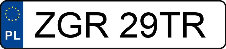 Numer rejestracyjny ZGR 29TR posiada AUDI A4 1.6 Kat. B5 A4 1.6 Kat. B5 - ZGR29TR