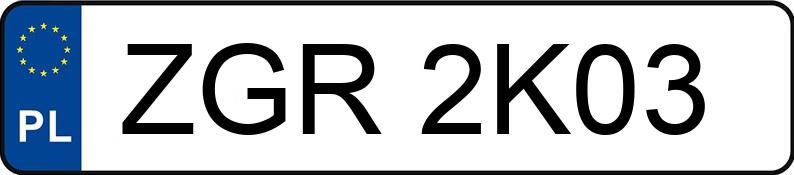 Numer rejestracyjny ZGR 2K03 posiada FORD S-MAX - ZGR2K03