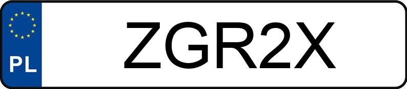 Numer rejestracyjny ZGR 2X posiada VOLKSWAGEN GOLF - ZGR2X