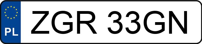 Numer rejestracyjny ZGR 33GN posiada DAEWOO NEXIA - ZGR33GN Numer rejestracyjny ZGR 33GN posiada DAEWOO NEXIA - ZGR33GN