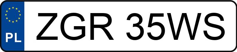 Numer rejestracyjny ZGR 35WS posiada AUDI A6 Avant 2.0 TDi MR`04 E4 4F A6 Avant 2.0 TDi MR`04 E4 4F - ZGR35WS