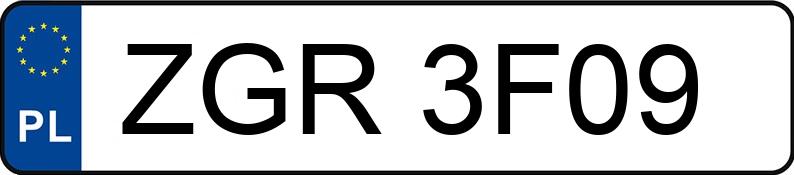 Numer rejestracyjny ZGR 3F09 posiada VOLKSWAGEN Touareg GP 3.0 TDi DPF MR`02 E4 Touareg GP 3.0 TDi DPF MR`02 E4 - ZGR3F09