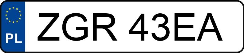 Numer rejestracyjny ZGR 43EA posiada AUDI 80 - ZGR43EA Numer rejestracyjny ZGR 43EA posiada AUDI 80 - ZGR43EA