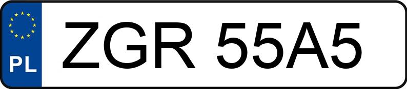 Numer rejestracyjny ZGR 55A5 posiada TOYOTA RAV4 - ZGR55A5 Numer rejestracyjny ZGR 55A5 posiada TOYOTA RAV4 - ZGR55A5