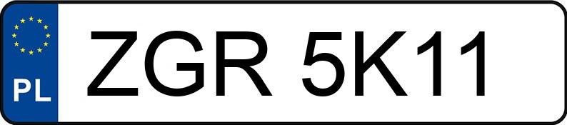 Numer rejestracyjny ZGR 5K11 posiada VOLKSWAGEN PASSAT - ZGR5K11