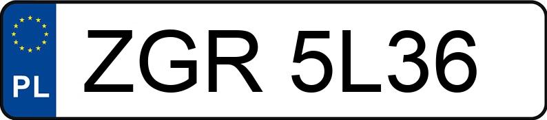 Numer rejestracyjny ZGR 5L36 posiada ZHONGNENG ZN50QT-8H ZNAT50 - ZGR5L36