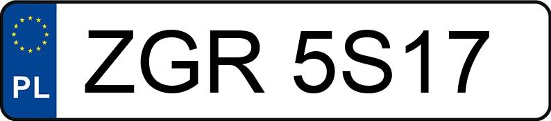 Numer rejestracyjny ZGR 5S17 posiada BMW 320 Touring Diesel MR`12 E5 F31 320 Touring Diesel MR`12 E5 F31 - ZGR5S17