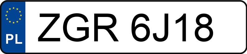 Numer rejestracyjny ZGR 6J18 posiada SKODA OCTAVIA - ZGR6J18 Numer rejestracyjny ZGR 6J18 posiada SKODA OCTAVIA - ZGR6J18