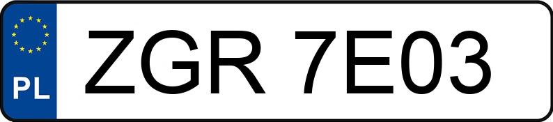 Numer rejestracyjny ZGR 7E03 posiada BMW 118 Diesel MR`04 E3 E87 118 Diesel MR`04 E3 E87 - ZGR7E03