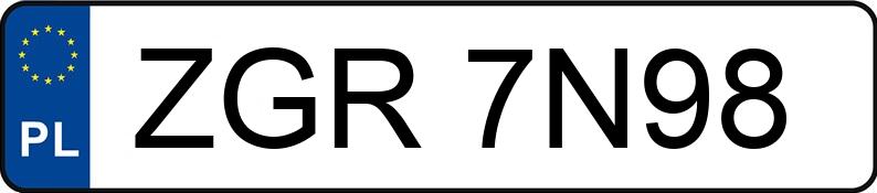 Numer rejestracyjny ZGR 7N98 posiada FIAT Freemont M-jet MR`12 E5 Freemont M-jet MR`12 E5 - ZGR7N98