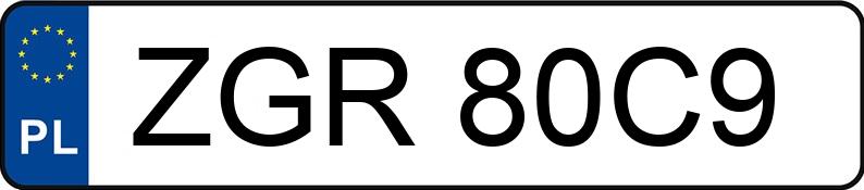 Numer rejestracyjny ZGR 80C9 posiada VOLKSWAGEN TIGUAN - ZGR80C9