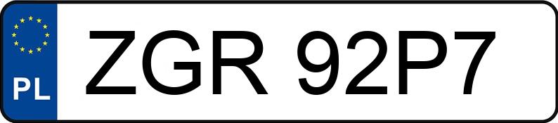 Numer rejestracyjny ZGR 92P7 posiada VOLKSWAGEN POLO - ZGR92P7
