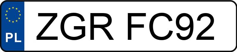 Numer rejestracyjny ZGR FC92 posiada DAIHATSU FEROZA - ZGRFC92 Numer rejestracyjny ZGR FC92 posiada DAIHATSU FEROZA - ZGRFC92