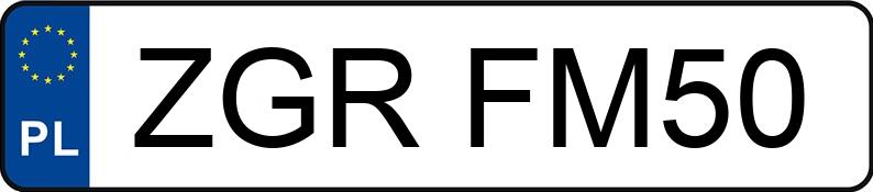 Numer rejestracyjny ZGR FM50 posiada SKODA OCTAVIA 1.9 TDI - ZGRFM50