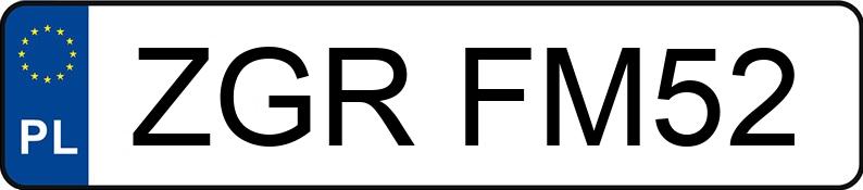 Numer rejestracyjny ZGR FM52 posiada BMW 520D - ZGRFM52