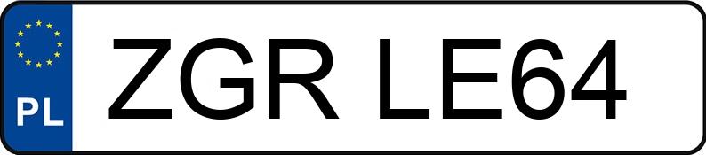Numer rejestracyjny ZGR LE64 posiada FORD MONDEO - ZGRLE64