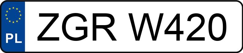 Numer rejestracyjny ZGR W420 posiada PEUGEOT 307 - ZGRW420