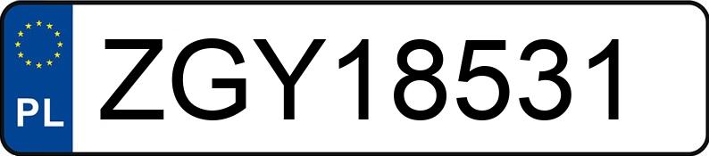 Numer rejestracyjny ZGY 18531 posiada OPEL ASTRA - ZGY18531