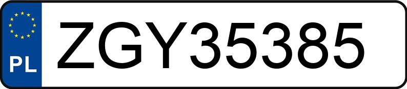 Numer rejestracyjny ZGY 35385 posiada RENAULT Master Diesel MR`98 3.5t T 33 L1H1 - ZGY35385