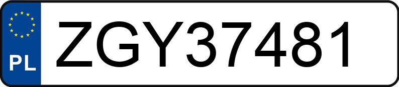 Numer rejestracyjny ZGY 37481 posiada DACIA DOKKER - ZGY37481