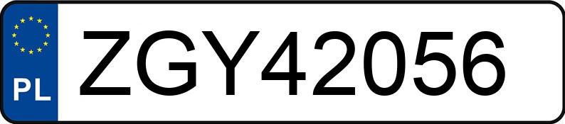 Numer rejestracyjny ZGY 42056 posiada MERCEDES-BENZ SPRINTER - ZGY42056