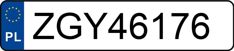 Numer rejestracyjny ZGY 46176 posiada AUDI A4 - ZGY46176