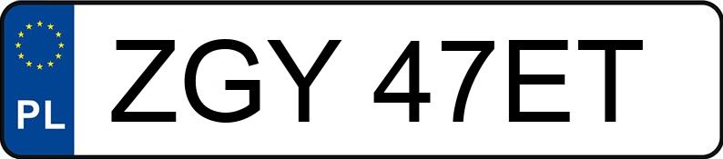 Numer rejestracyjny ZGY 47ET posiada FORD Escort 1.6i Kat. MR`93 CLX - ZGY47ET