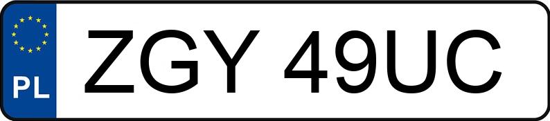 Numer rejestracyjny ZGY 49UC posiada LAND ROVER DISCOVERY 2.5 TDI - ZGY49UC