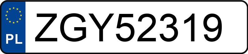Numer rejestracyjny ZGY 52319 posiada BMW X3 - ZGY52319