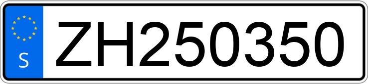 Numer rejestracyjny ZH250350 posiada  