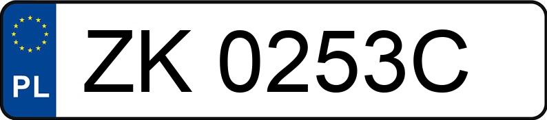 Numer rejestracyjny ZK 0253C posiada AUDI A4 - ZK0253C Numer rejestracyjny ZK 0253C posiada AUDI A4 - ZK0253C