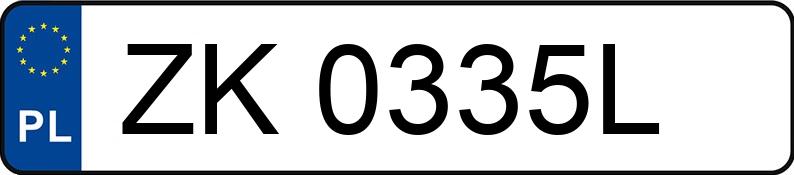 Numer rejestracyjny ZK 0335L posiada RENAULT MASTER - ZK0335L