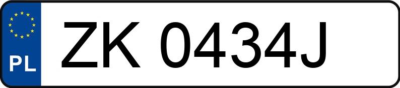 Numer rejestracyjny ZK 0434J posiada AUDI A3 - ZK0434J