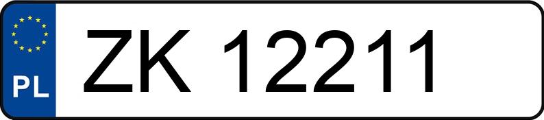 Numer rejestracyjny ZK 12211 posiada FIAT BRAVA 1.2 KAT - ZK12211