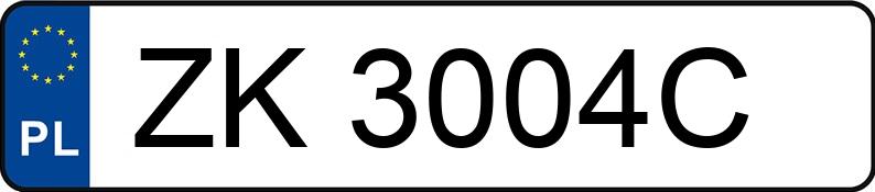 Numer rejestracyjny ZK 3004C posiada OPEL VECTRA - ZK3004C