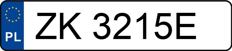 Numer rejestracyjny ZK 3215E posiada VOLKSWAGEN GOLF - ZK3215E