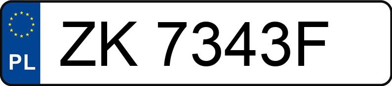 Numer rejestracyjny ZK 7343F posiada TOYOTA AVENSIS - ZK7343F