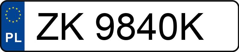 Numer rejestracyjny ZK 9840K posiada VOLKSWAGEN Passat B7 2.0 TDI-CR MR`10 E5 Highline R-Style BMT - ZK9840K